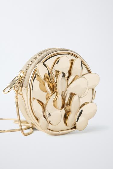 SAC BANDOULIÈRE FLEUR MÉTALLISÉE - Or de Zara - Image 2