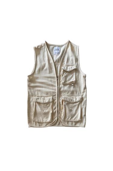 GILET MULTITASCHE IN TELA SOTTILE