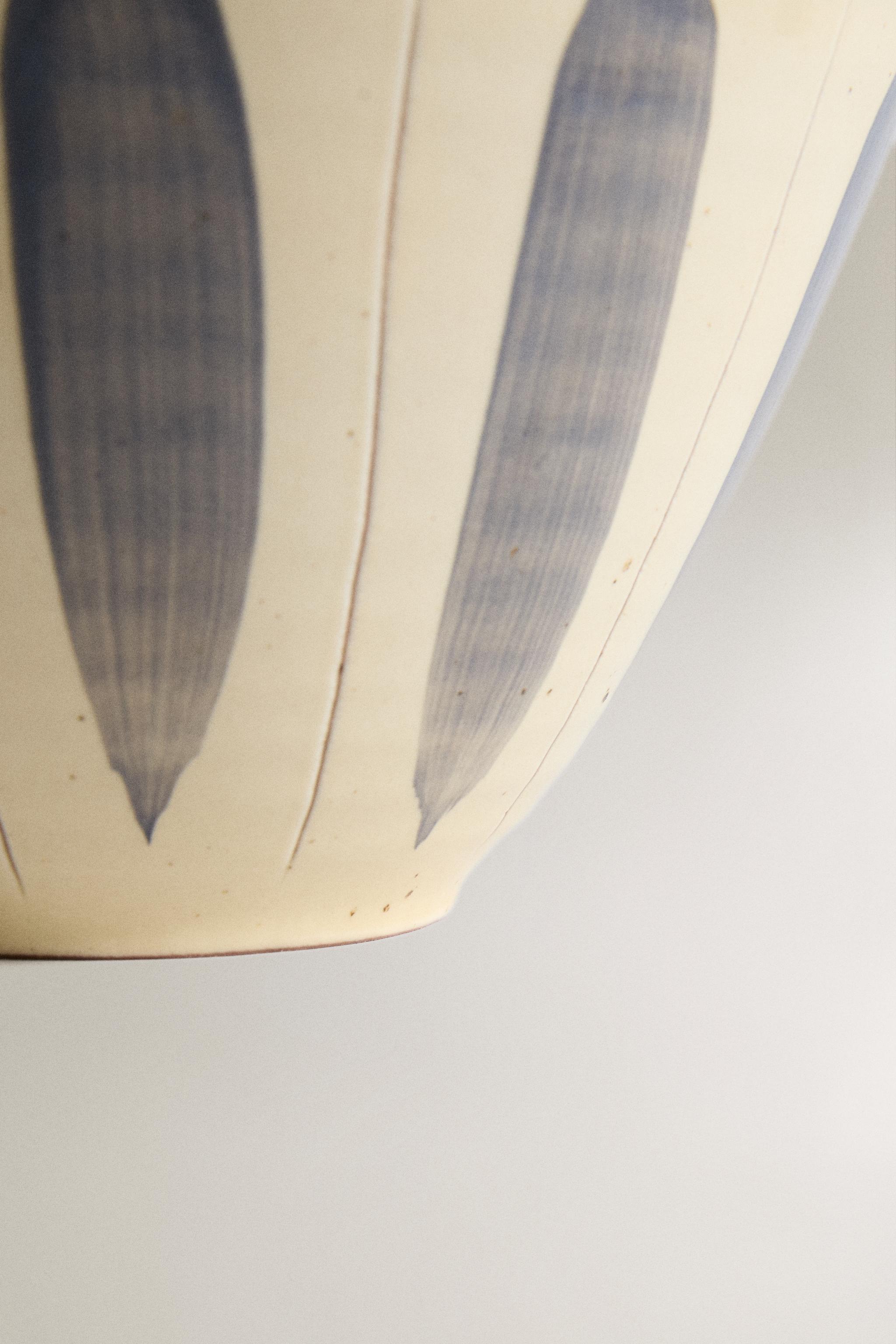 OVAL EARTHENWARE SALAD BOWL — Blue (alternate view)