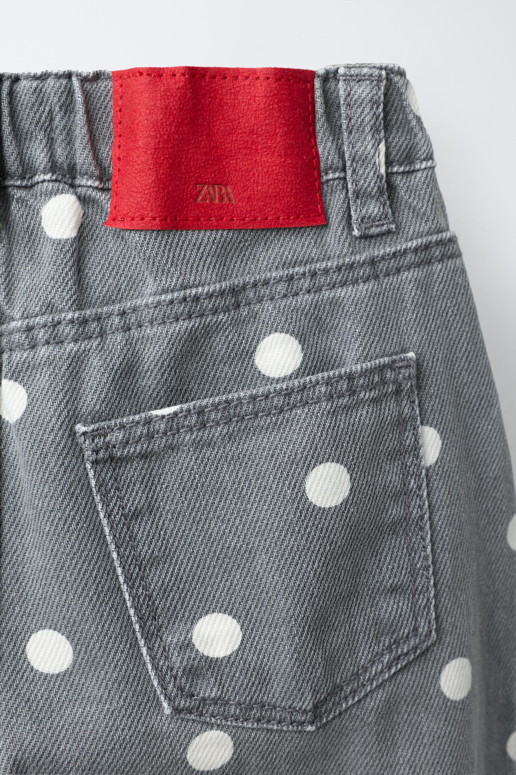 POLKA DOT BARREL JEANS