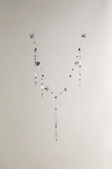 Zara METALLIC PAPER CHRISTMAS GARLAND - Multicolored