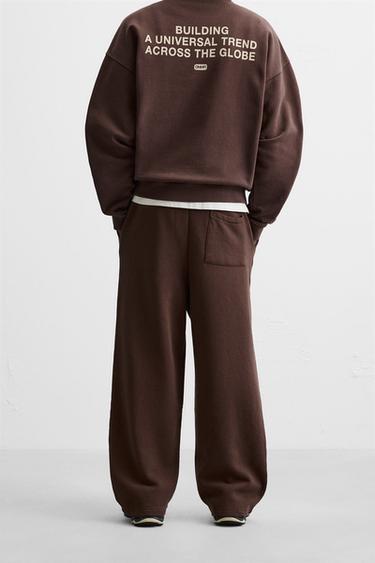 WASHED JOGGERS WITH SEAMS - Brown by Zara - Image 2
