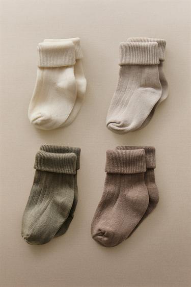 MULTICOLOURED BABY SOCKS (PACK OF 4) - Green by Zara - Image 5