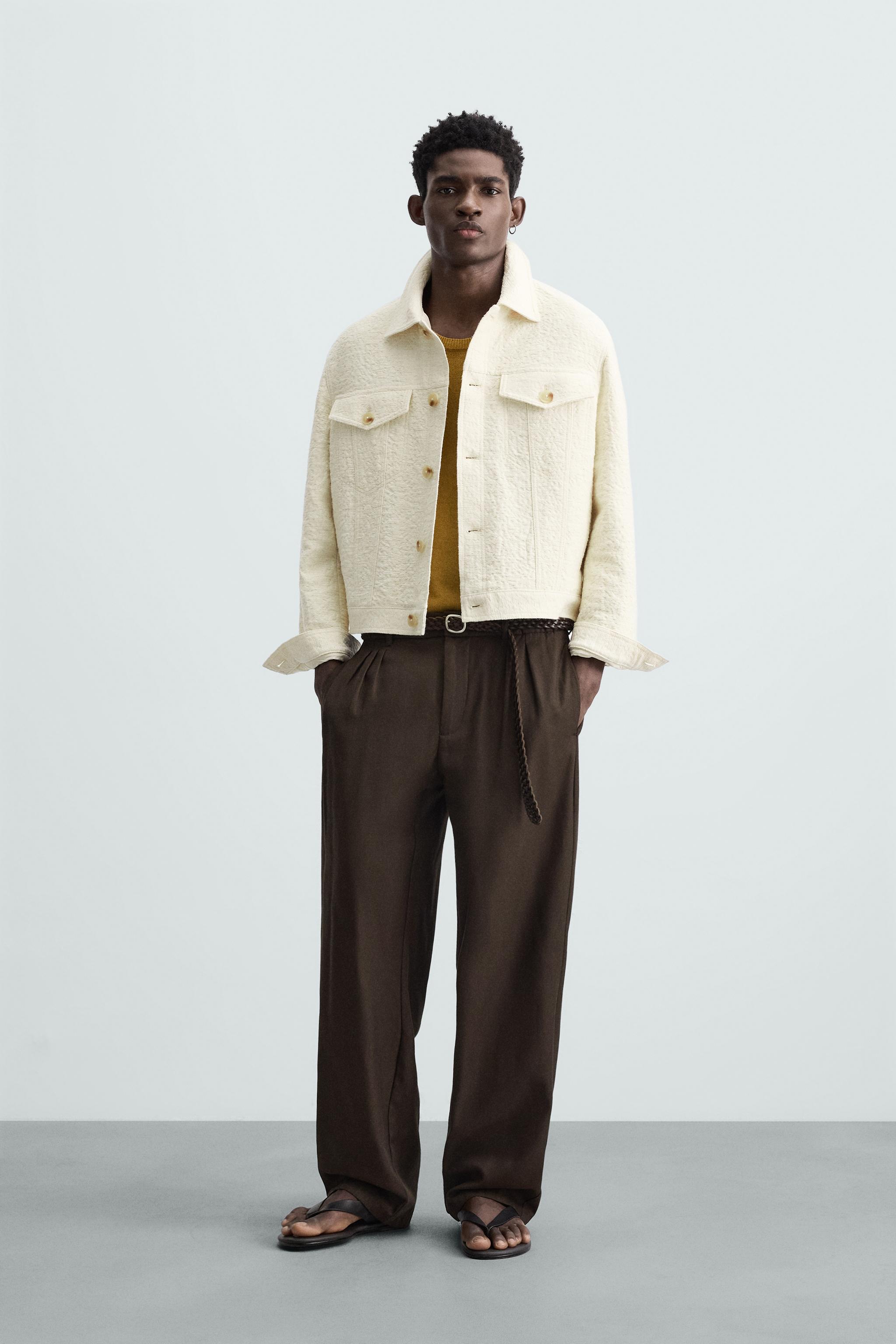 JACQUARD TEXTURED JACKET - Ecru | ZARA South Africa