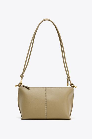 Zara KNOTTED CROSSBODY BAG - Green - Image 0