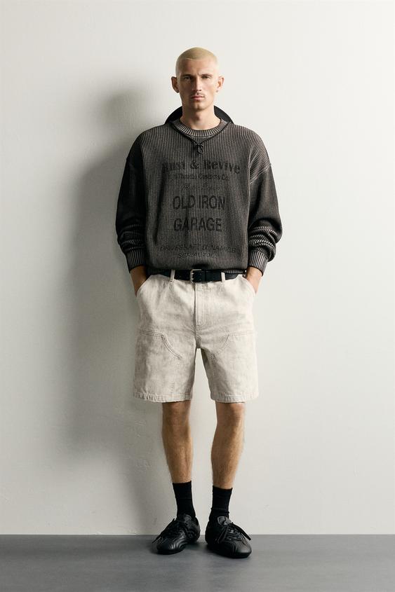 BERMUDA RELAXED FIT BOLSILLO CARPINTERO - Estampado de Zara - Imagen 0