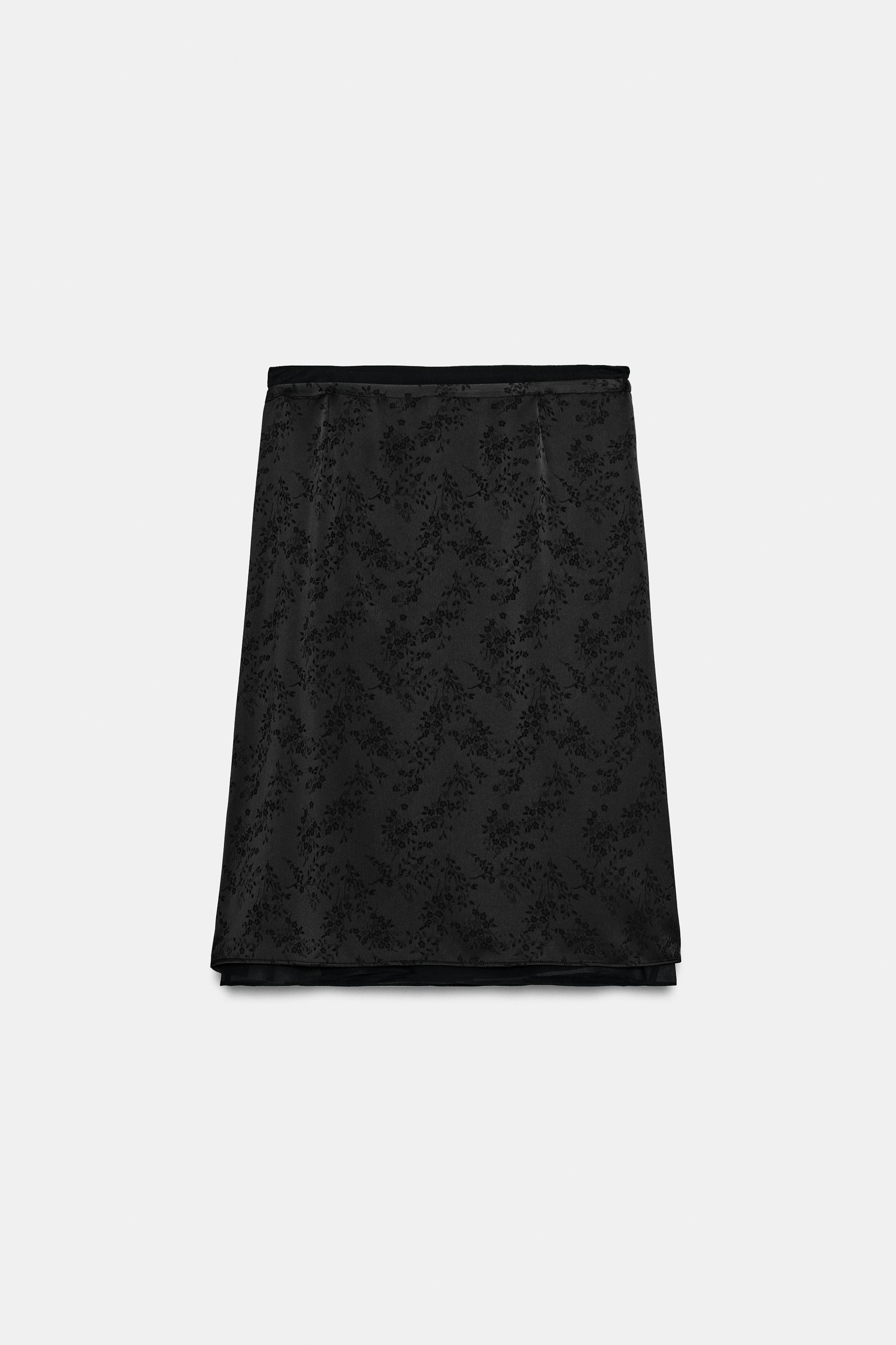 JACQUARD MIDI SKIRT - Black | ZARA South Africa