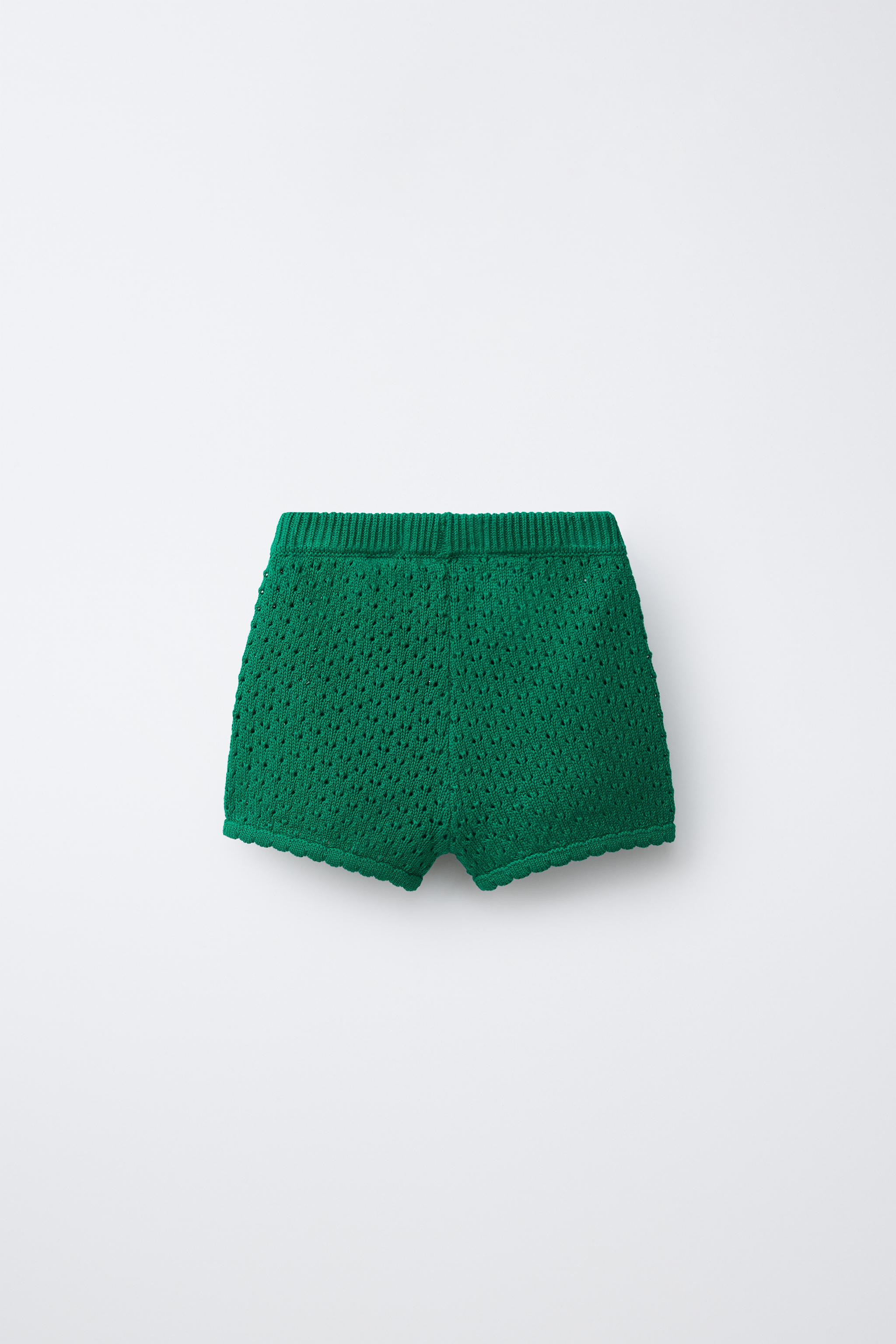CASA LAWA X ZARA KIDS LEMON KNIT SHORTS - Green | ZARA United States