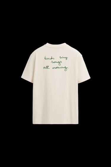 T-SHIRT MIT KOMBINIERTEM PRINT - Cremefarben von Zara - Bild 0