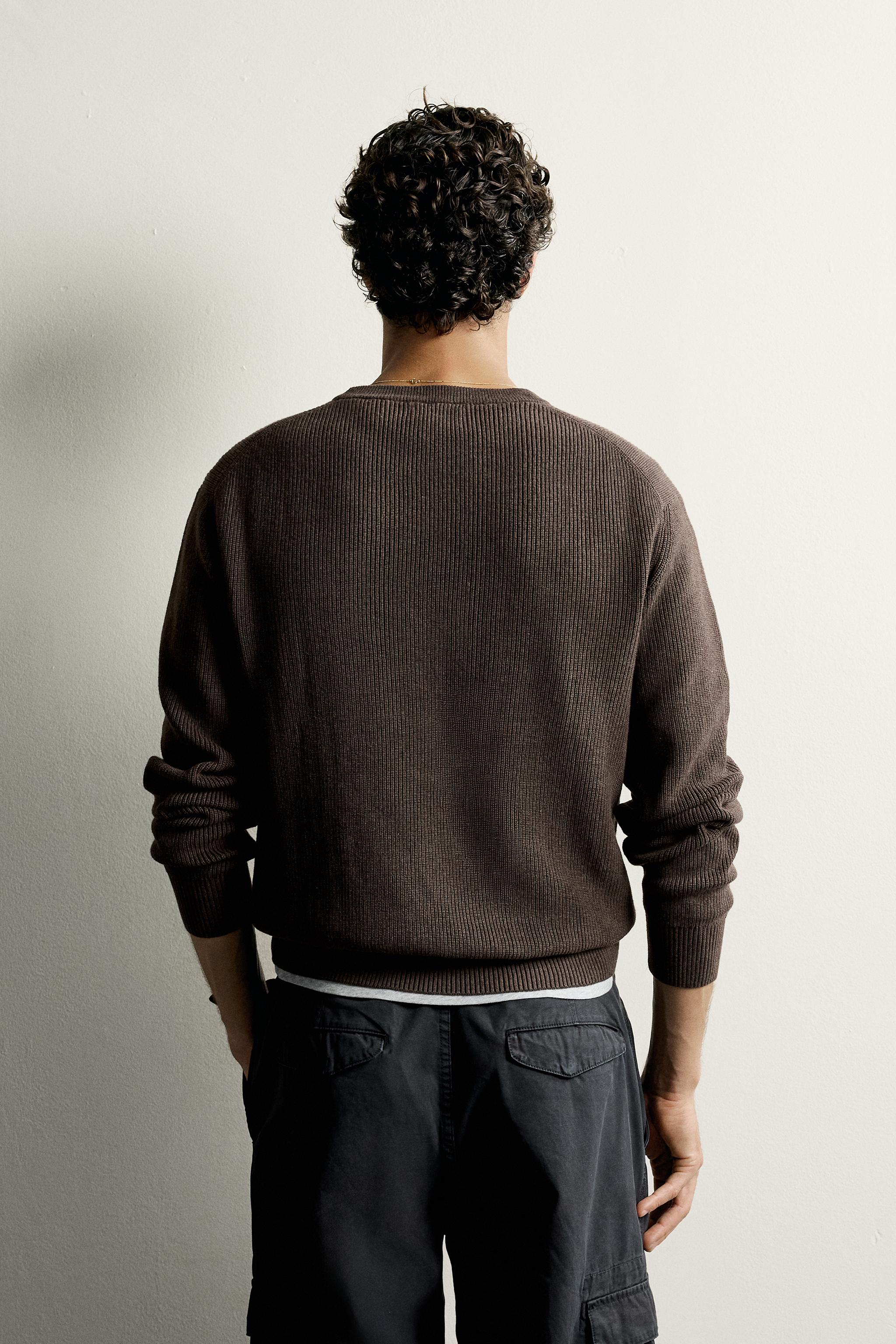 REGULAR FIT PURL KNIT JUMPER