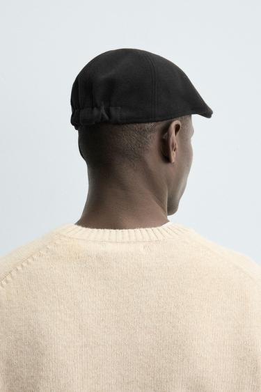 BÉRET EN FLANELLE - Noir de Zara - Image 2