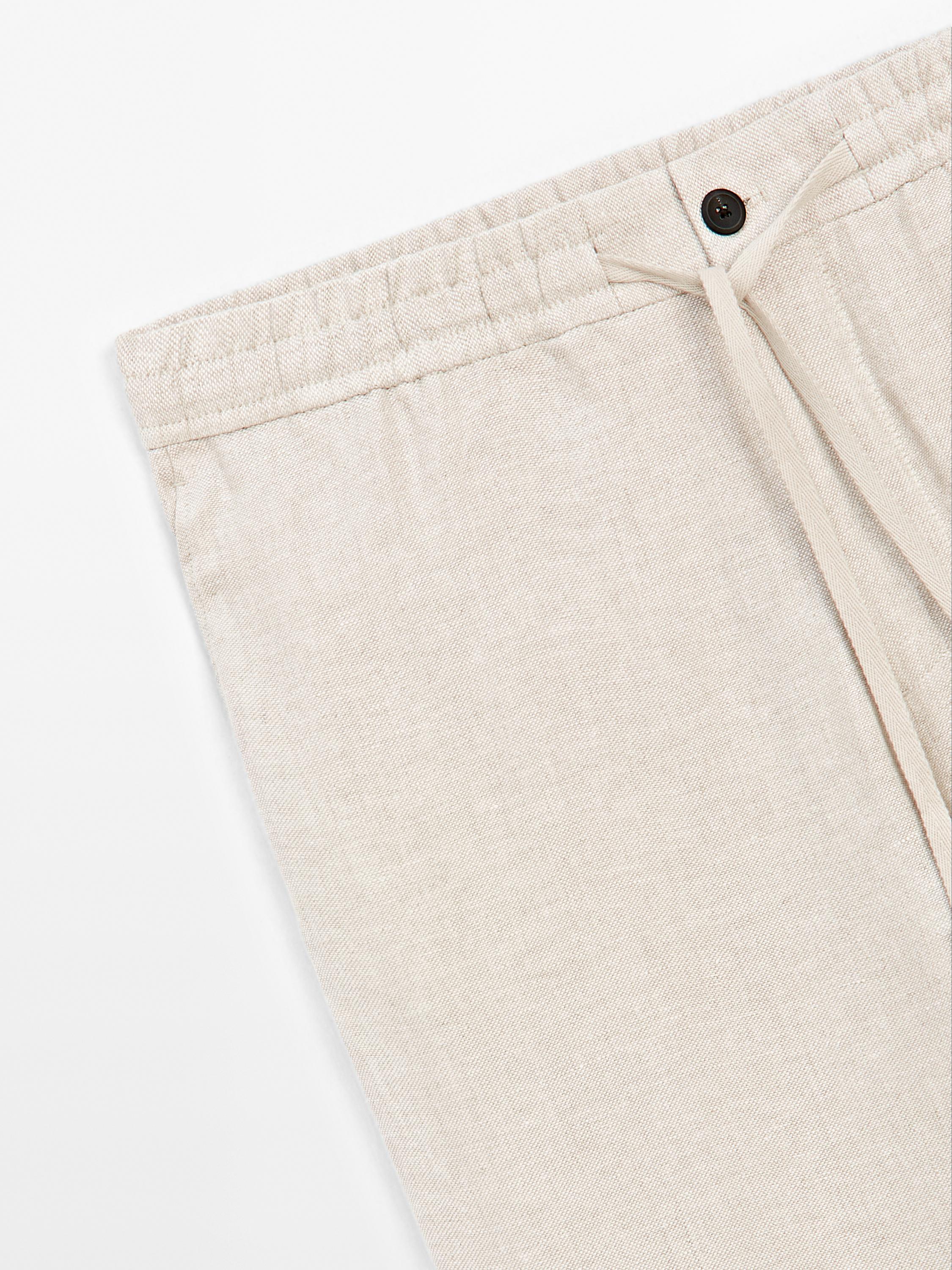 Pantalon en lin total look