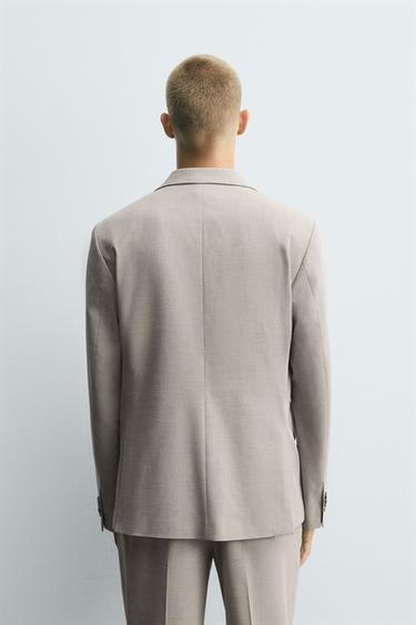 BLAZER DE COSTUME STRUCTURÉ - Grisâtre de Zara - Image 2