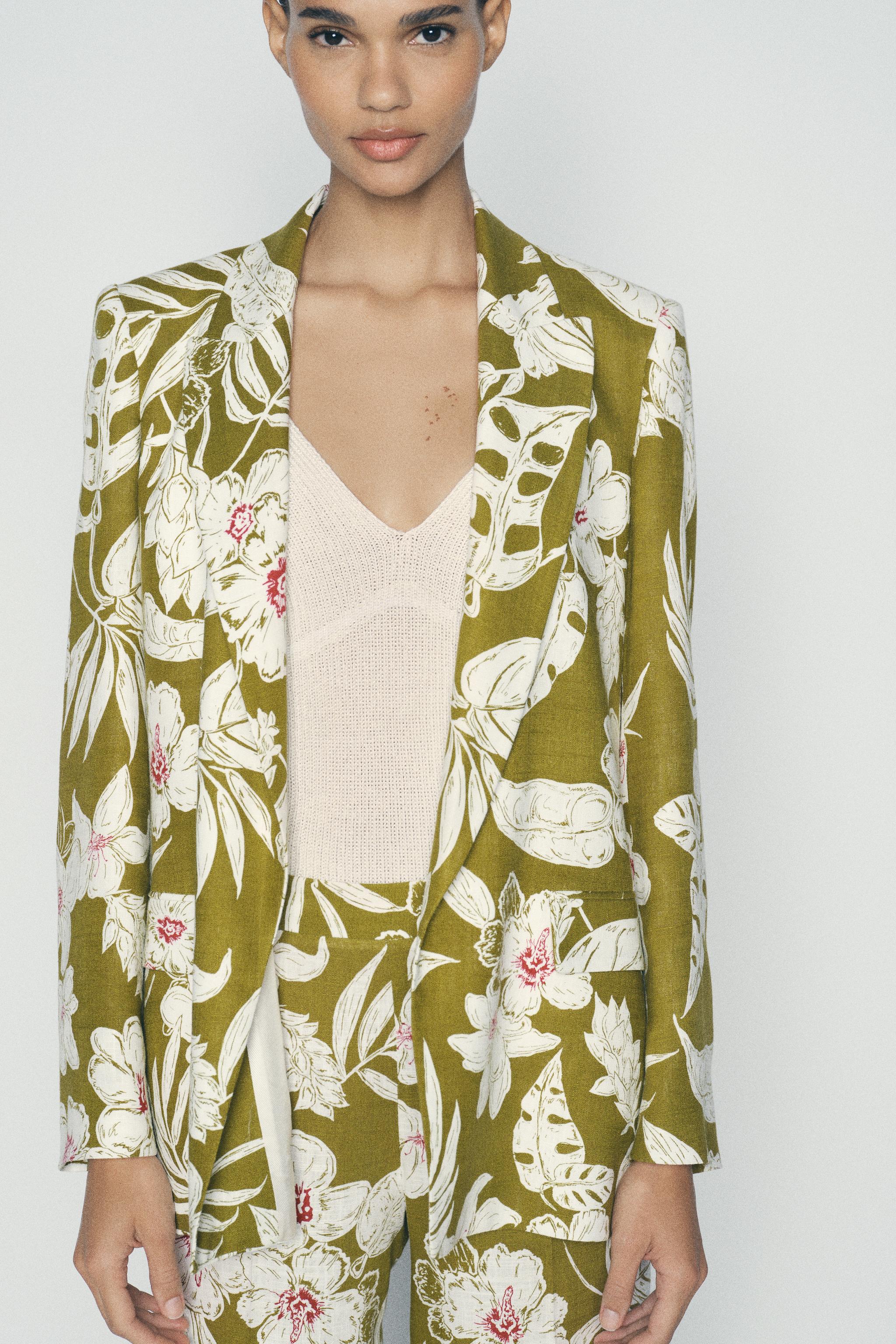 Zara Floral authentic Print Blazer Dress