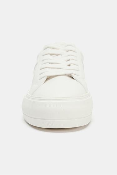 ANIMAL PRINT SNEAKERS - Ecru White by Zara - Image 2