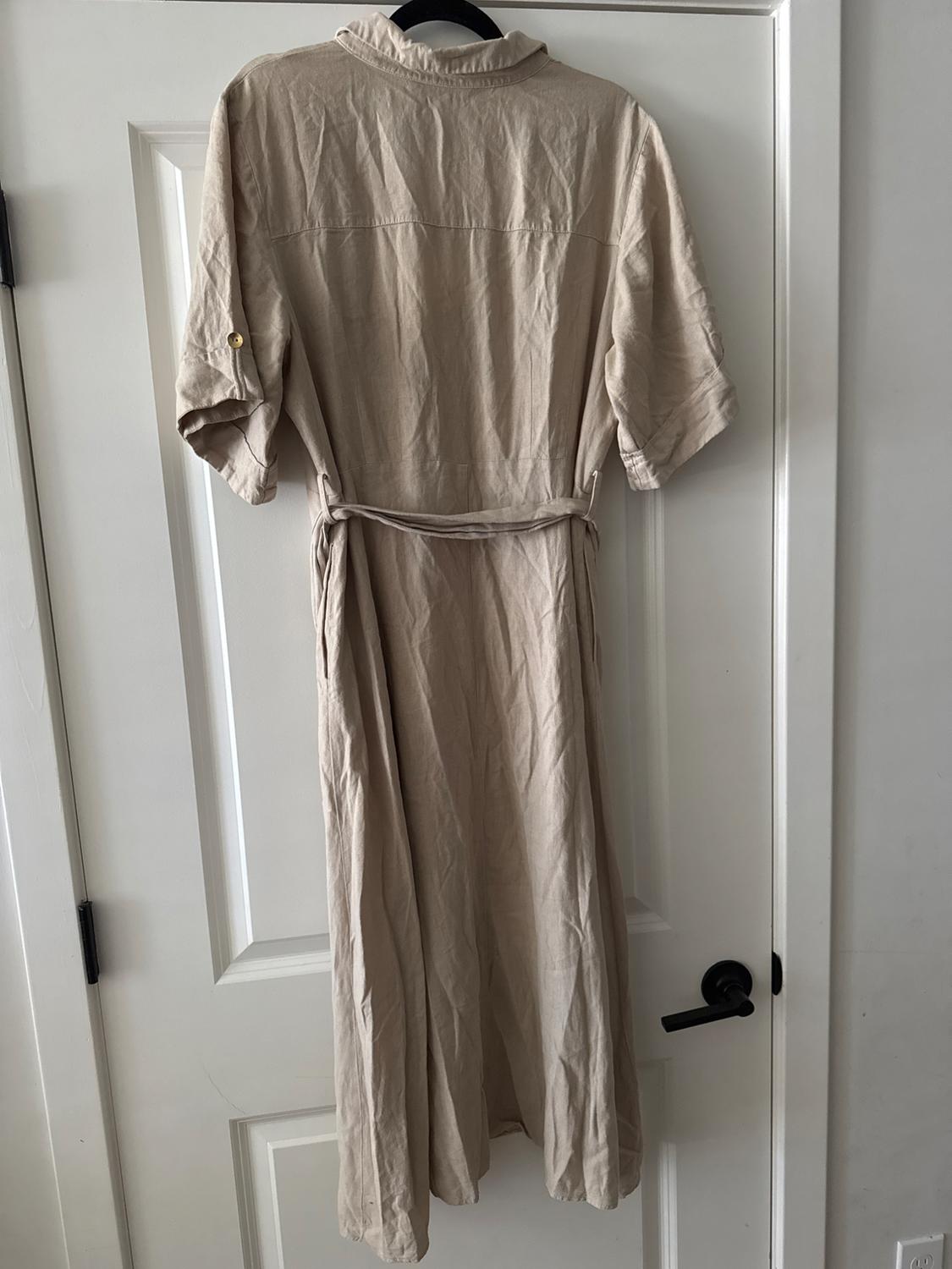 VESTIDO CAMISERO CON LINO - Image 2