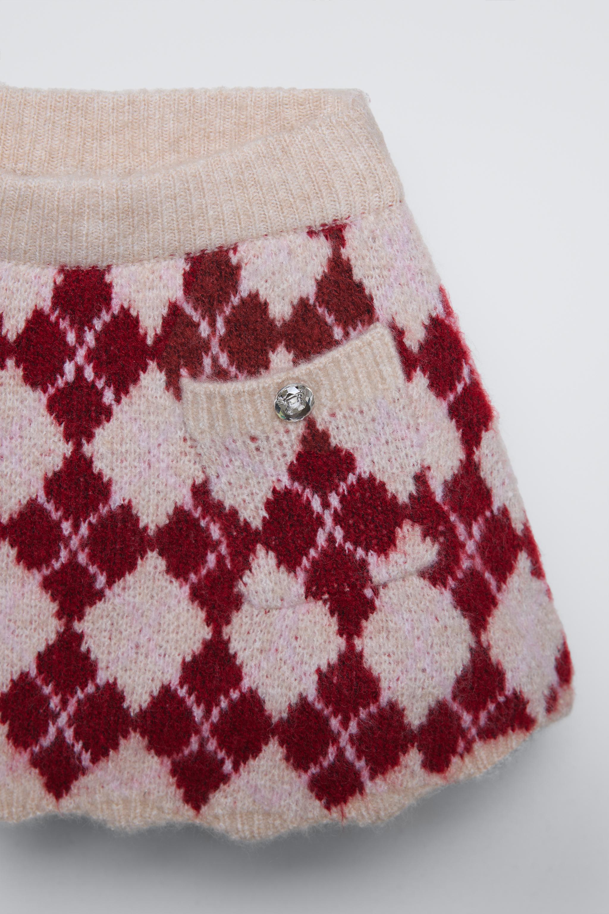 品多く ARGYLE States United ZARA | Red - SKORT KNIT ルームウェア・パジャマ