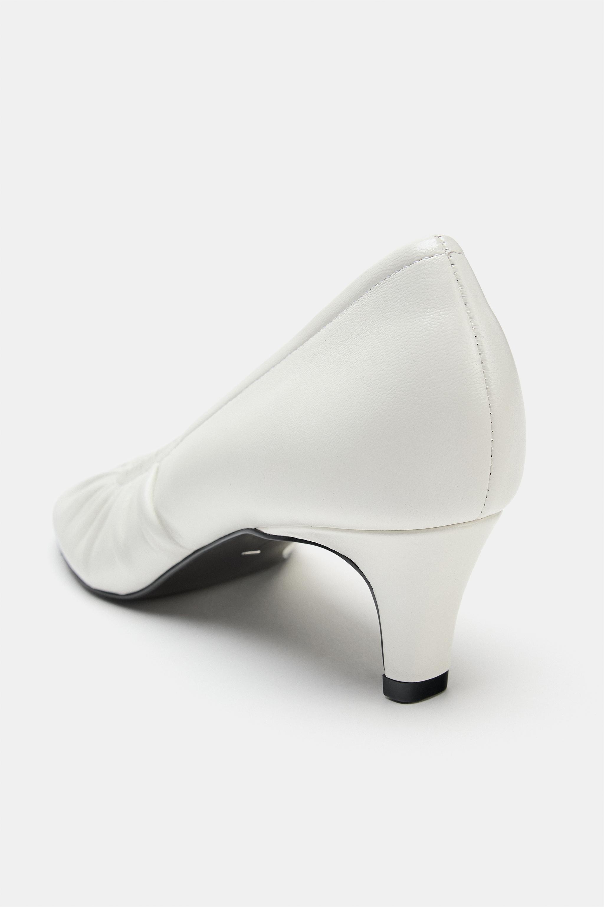 LIMITED EDITION GATHERED LEATHER KITTEN HEELS