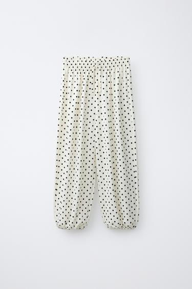 BALLOON DOT TROUSERS - Ecru by Zara