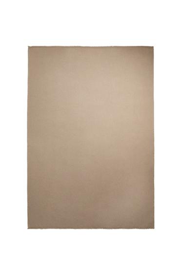 PLAIN MULTIPURPOSE THROW - Light beige by Zara