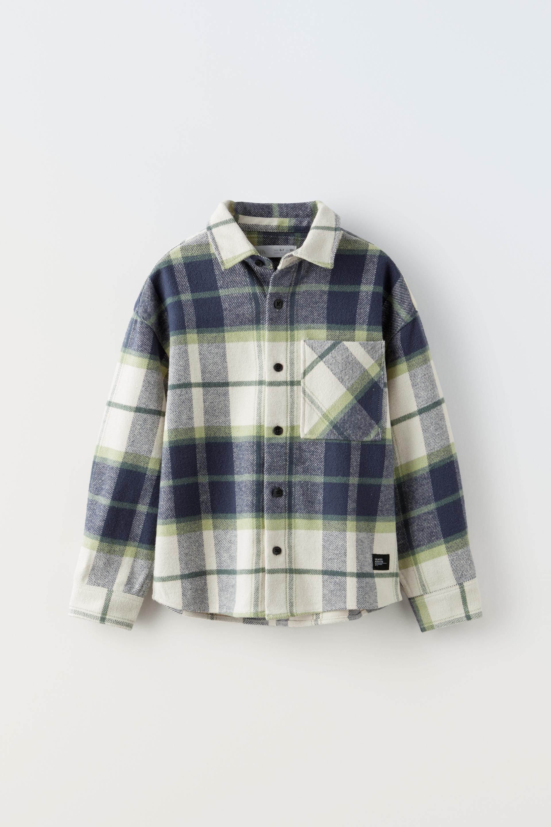 CHECK OVERSHIRT - Blue | ZARA South Africa