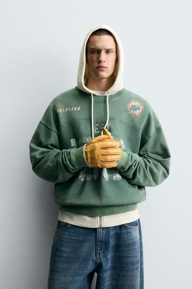 MOLETOM CREWNECK NFL MIAMI DOLPHINS - Verde-claro da Zara