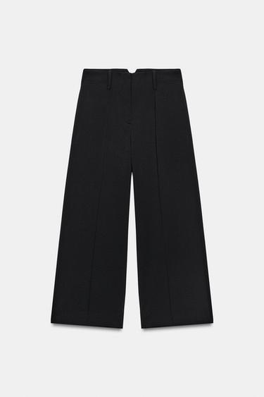PANTALÓN ANCHO CORTO - Negro de Zara