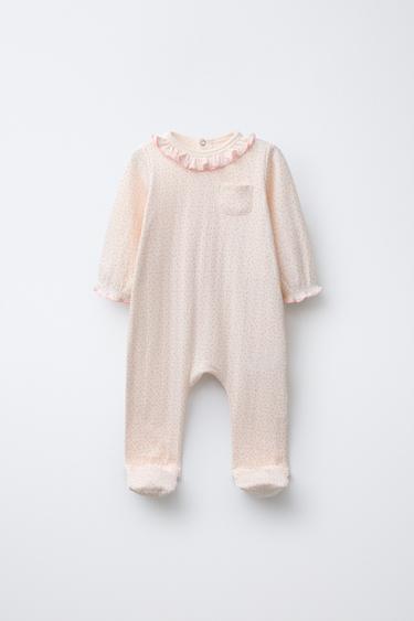 POLKA DOT CONVERTIBLE FOOT SLEEPSUIT - Ecru by Zara