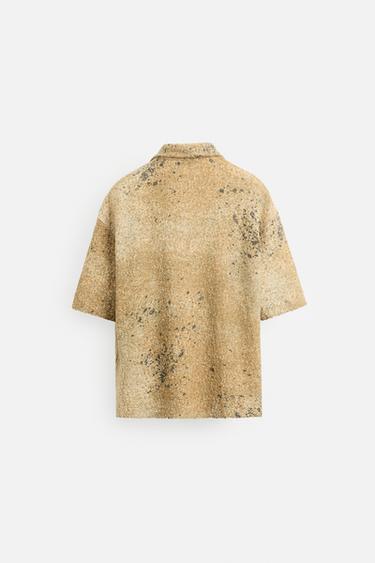 ABSTRACT PRINT KNIT SHIRT - Beige by Zara - Image 8