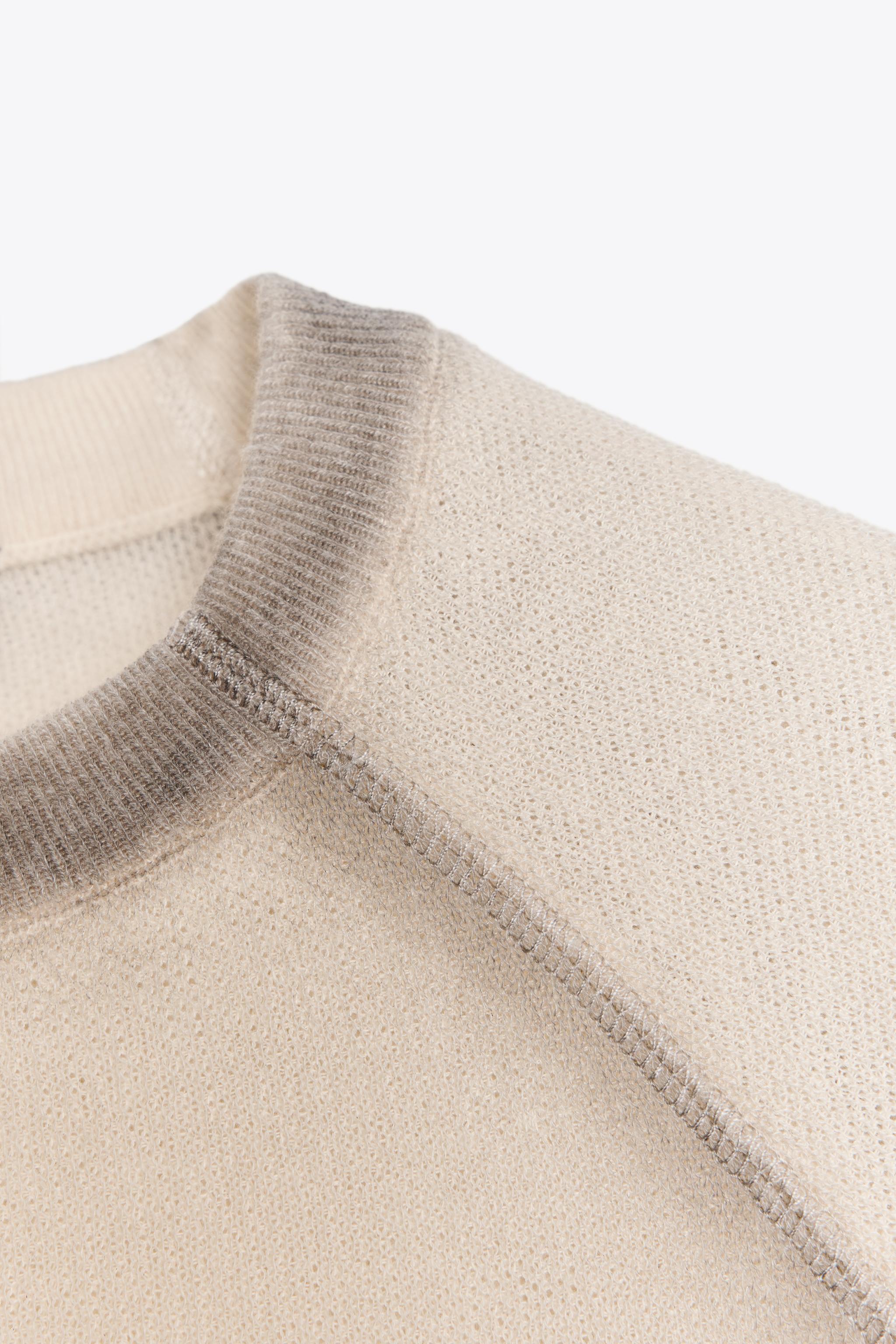 DEGRADÉ PRINT KNIT TOP - Ecru | ZARA United States