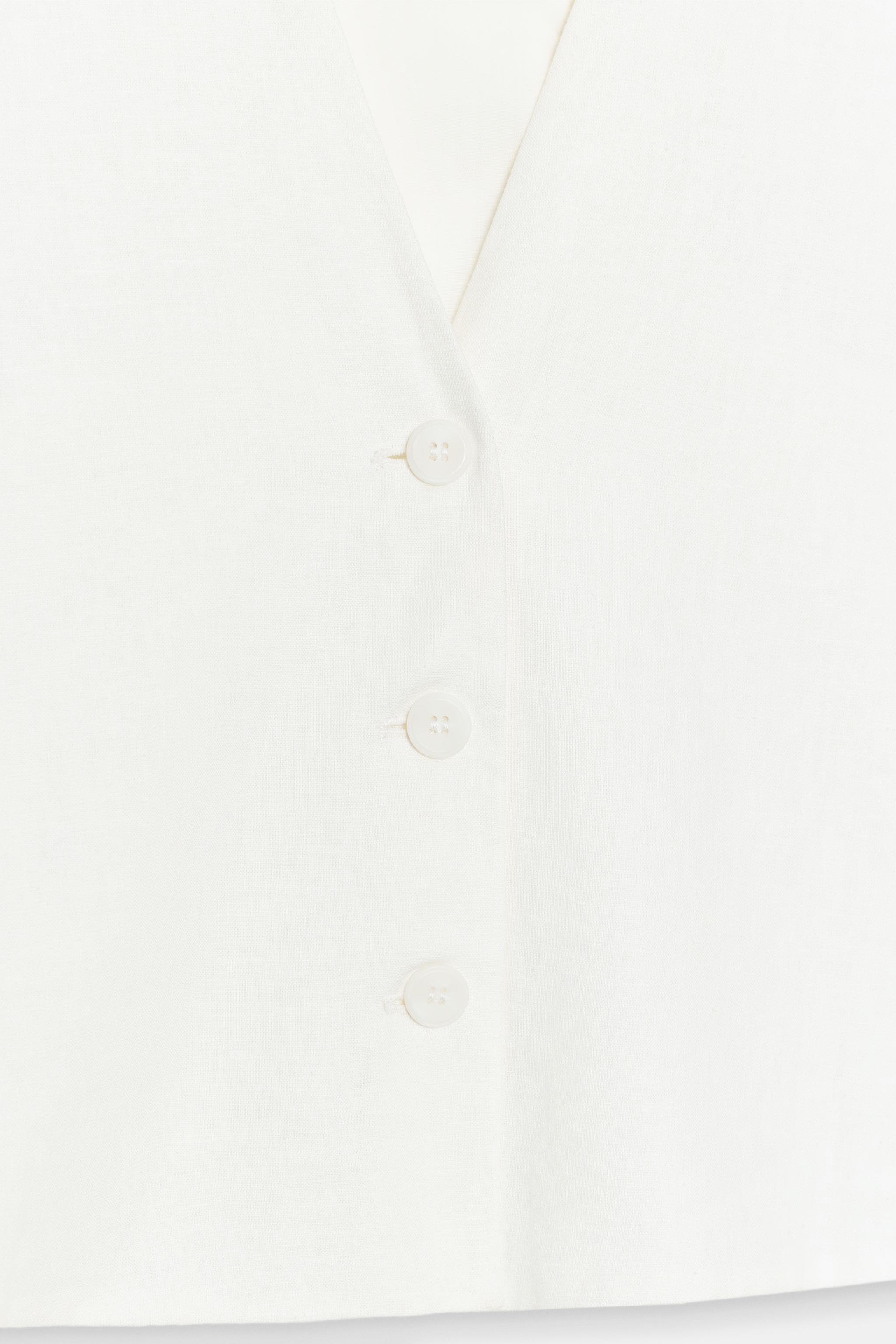 Женские жилеты Zara LINEN BUTTON VEST — фото 6
