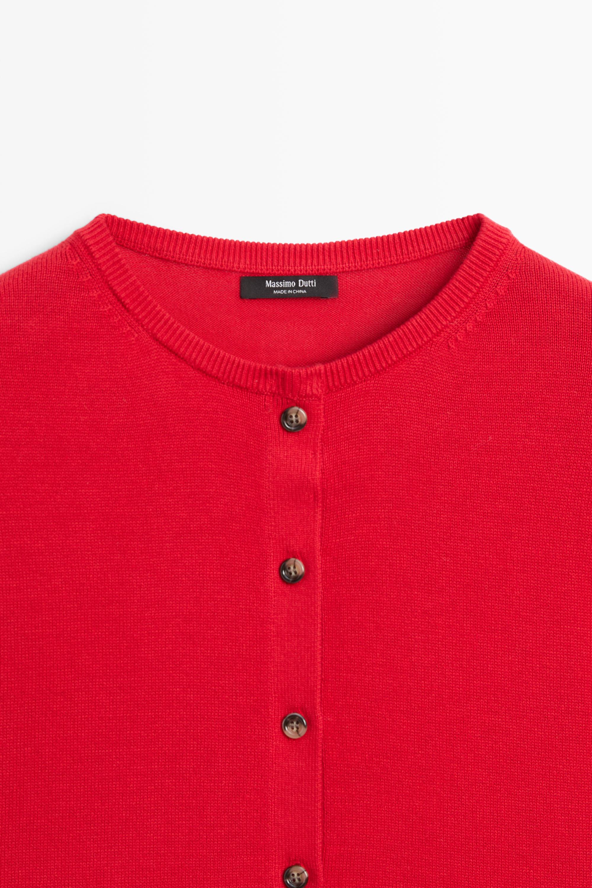 Cardigan 100 % coton manches courtes