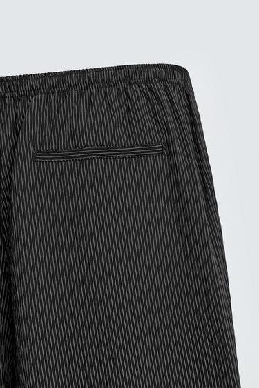 PANTALON FLUIDE RAYURES - Noir de Zara - Image 9