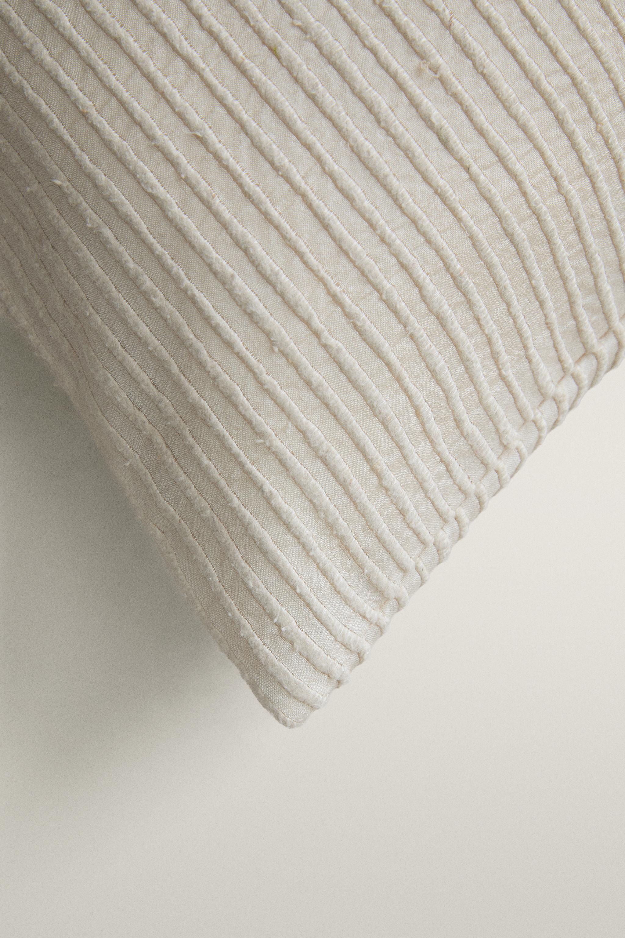 SILK CUSHION COVER — Oyster-white