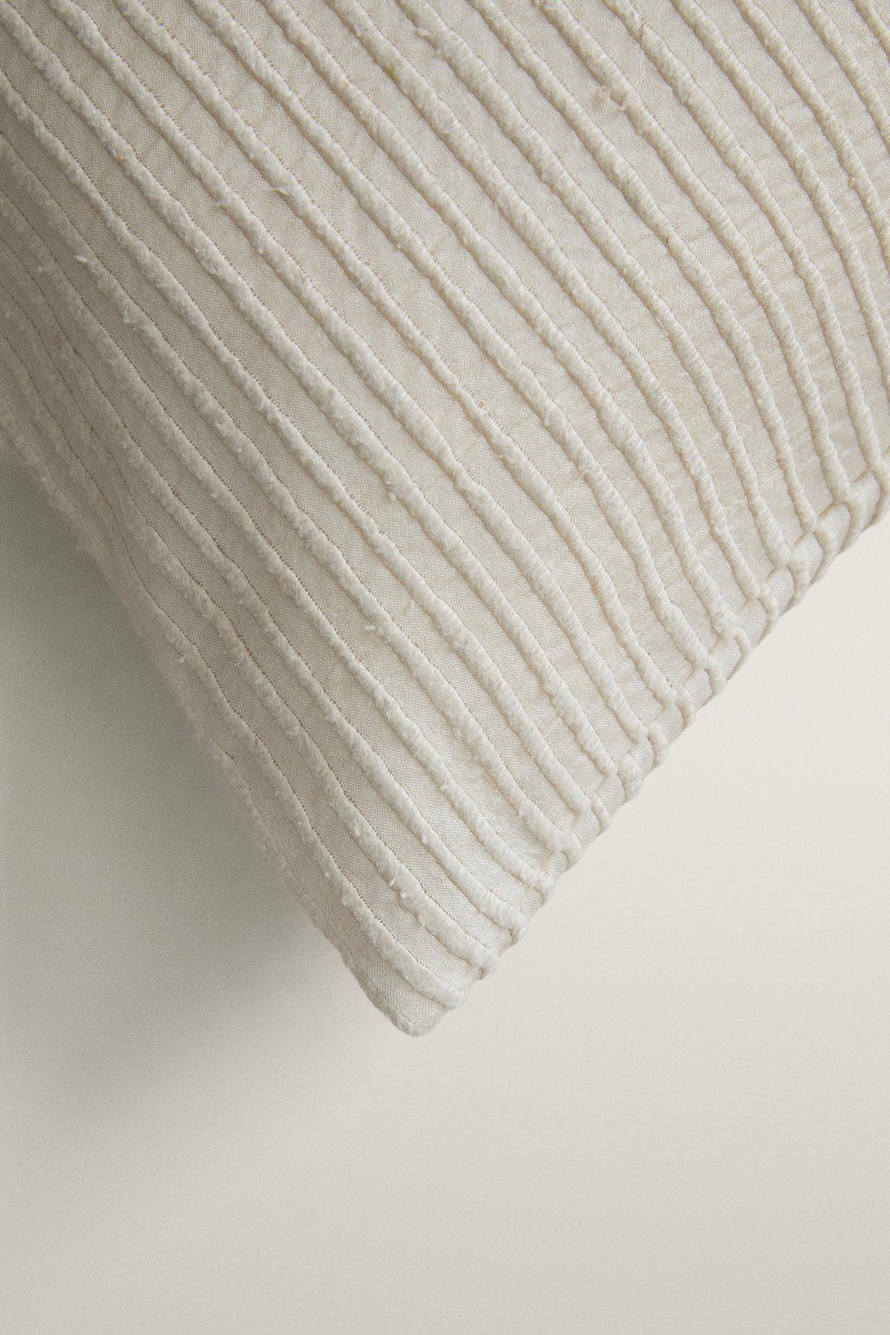SILK CUSHION COVER — Oyster-white