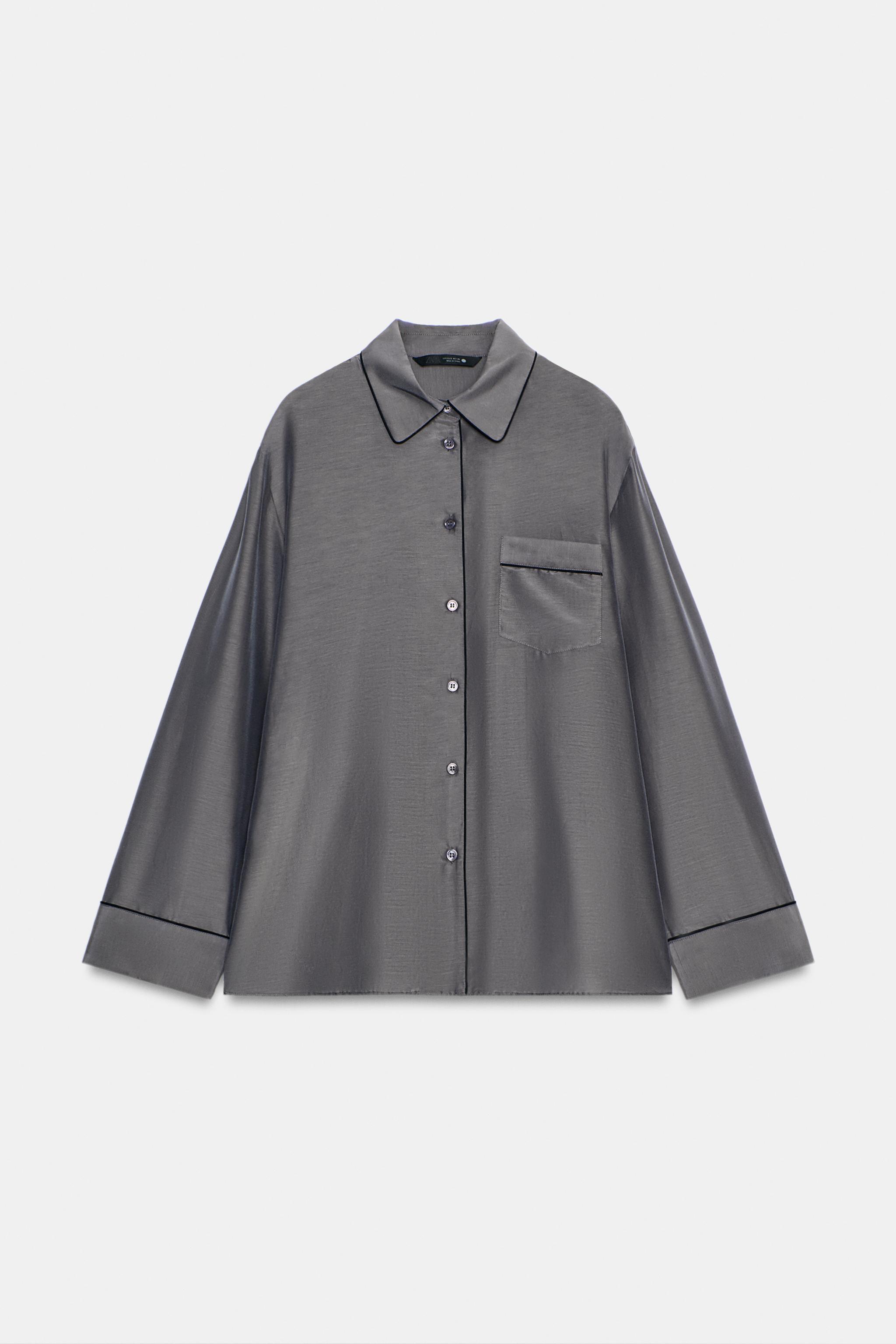 CHEMISE CONTRASTE AVEC SOIE ZW COLLECTION