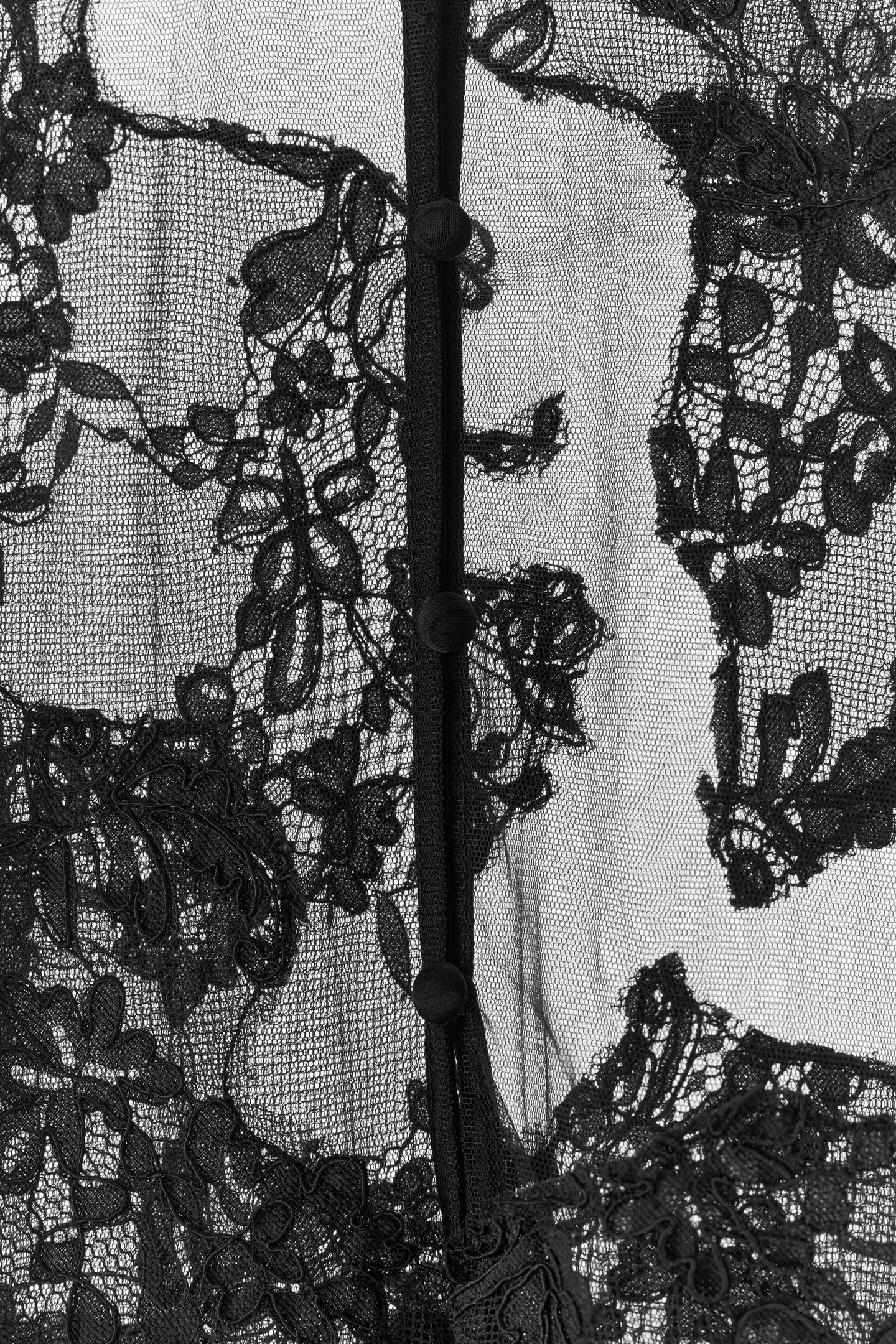 Женское платье Zara ZW Collection Lace Detail Maxi, цвет: Чёрный — фото 8