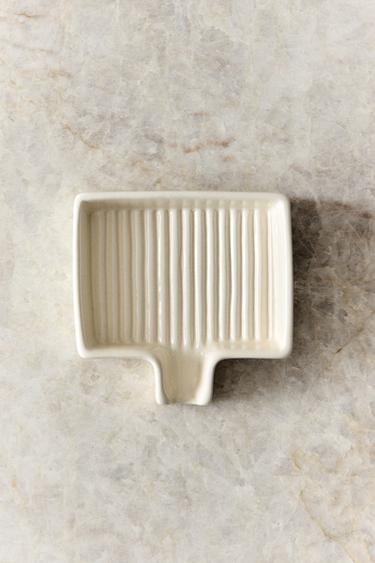 Zara CERAMIC SCOURER TRAY - 奶油色