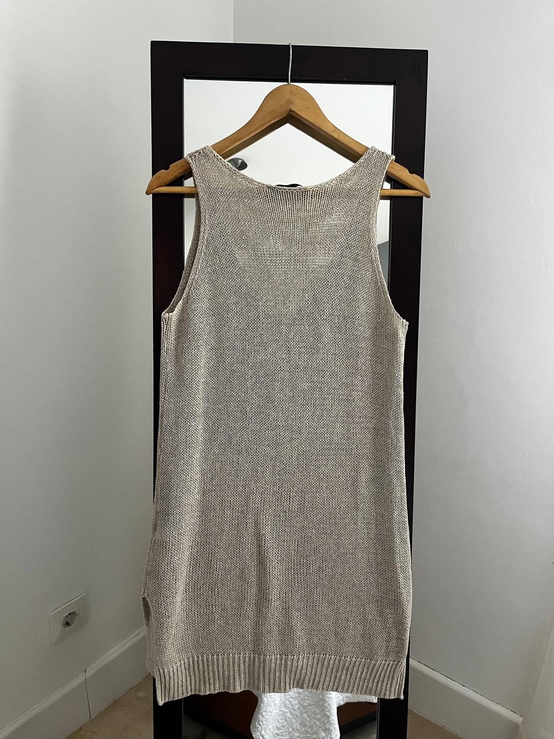 LONG KNIT LINEN BLEND TOP - Image 4