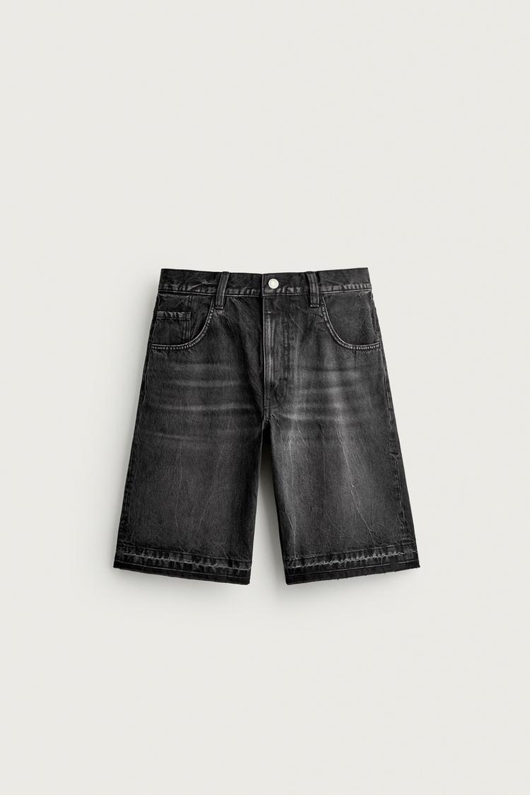 RELAXED FIT DENIM BERMUDA SHORTS