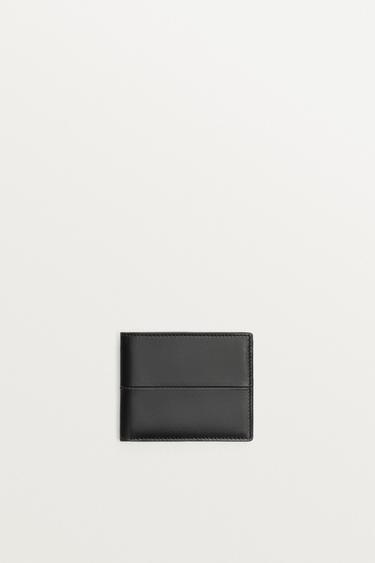 LEATHER WALLET - Black by Zara