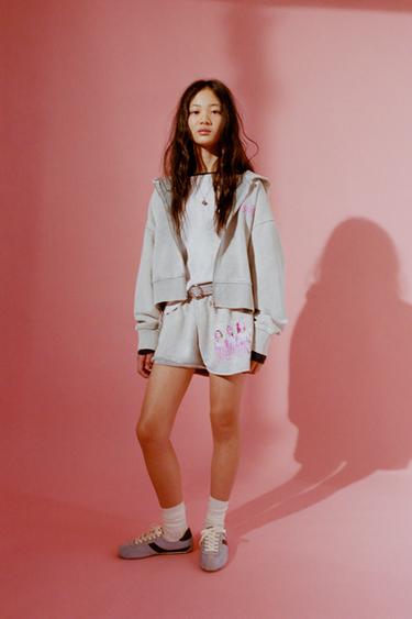 DESSUADORA CREMALLERA EFECTE RENTAT KPOP DEMON HUNTERS™ NETFLIX © - Gris mitjà de Zara