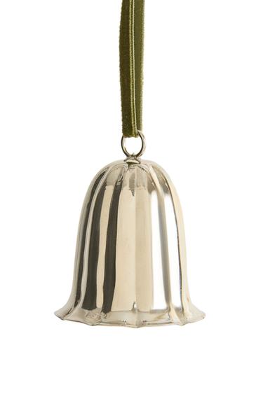 Zara BELL CHRISTMAS TREE DECORATION - Silver