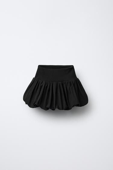 CONTRAST BALLOON SKIRT - Black by Zara - Image 0