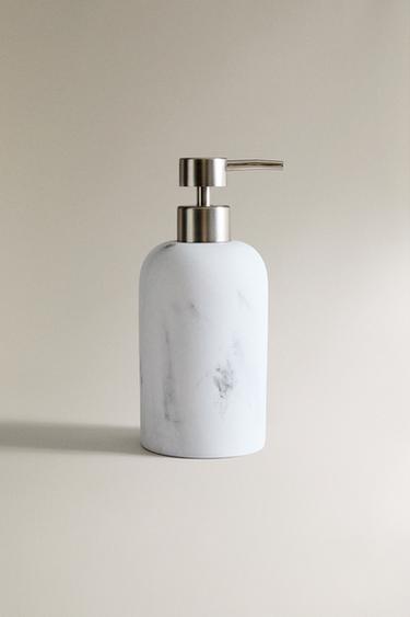 MARBLE-EFFECT SOAP DISPENSER - Grey by Zara