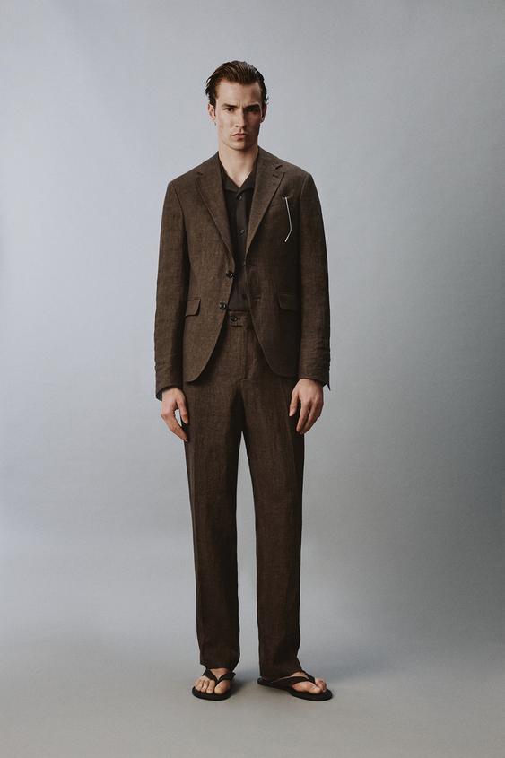 REGULAR FIT 100% LINEN SUIT PANTS from Zara - $119