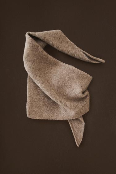 CASHMERE BANDANA - Brown / Taupe by Zara - Image 4
