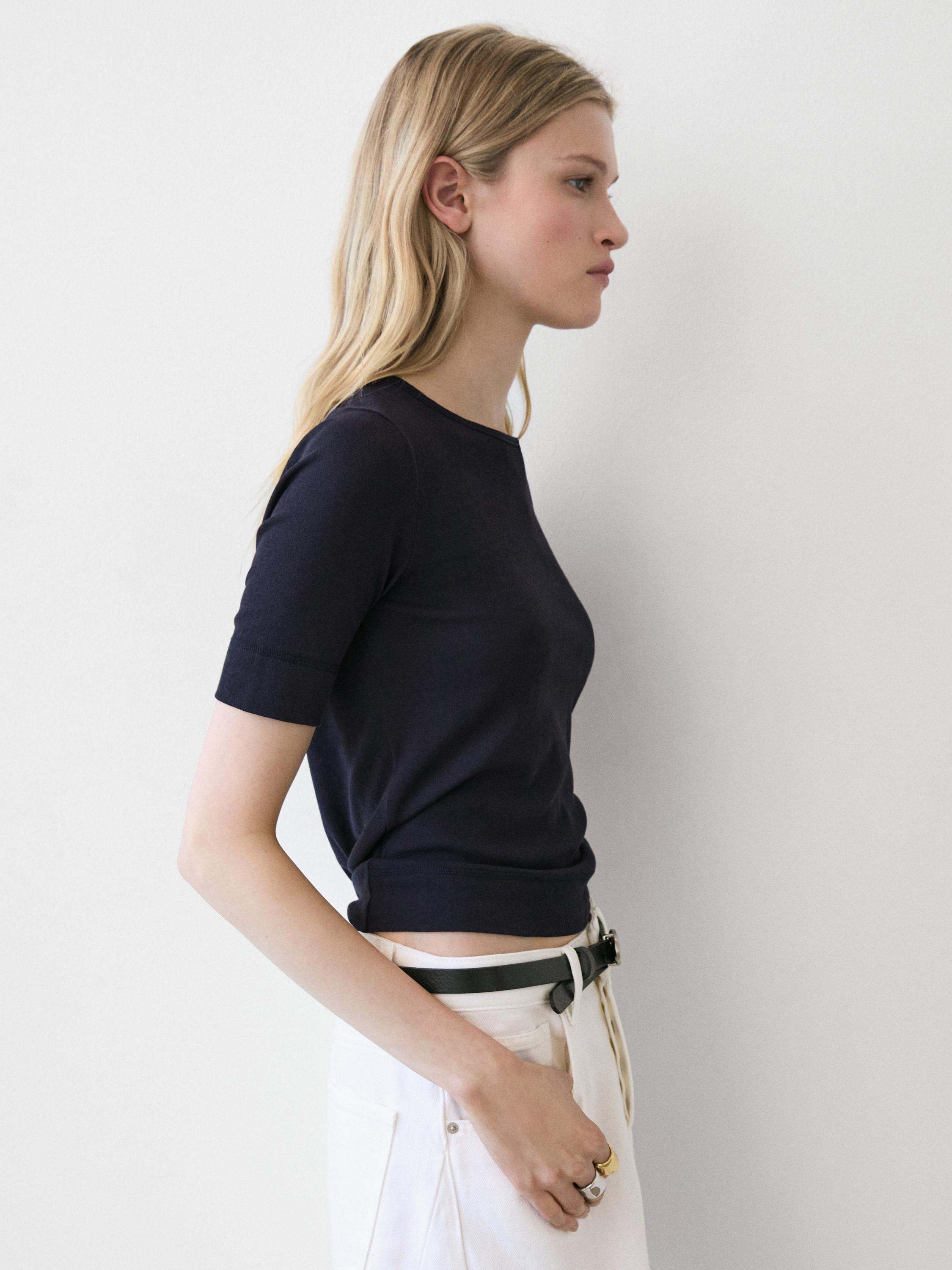 T-shirt en coton mélangé