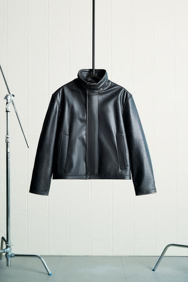 CAZADORA PIEL LIMITED EDITION - Marrón de Zara - Imagen 0