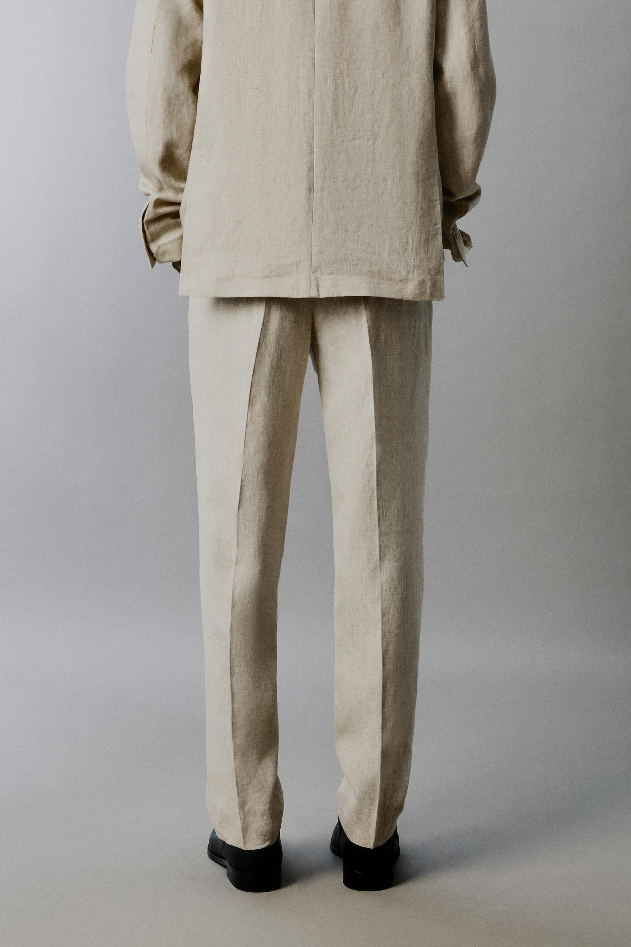 PANTALON DE COSTUME 100% LIN